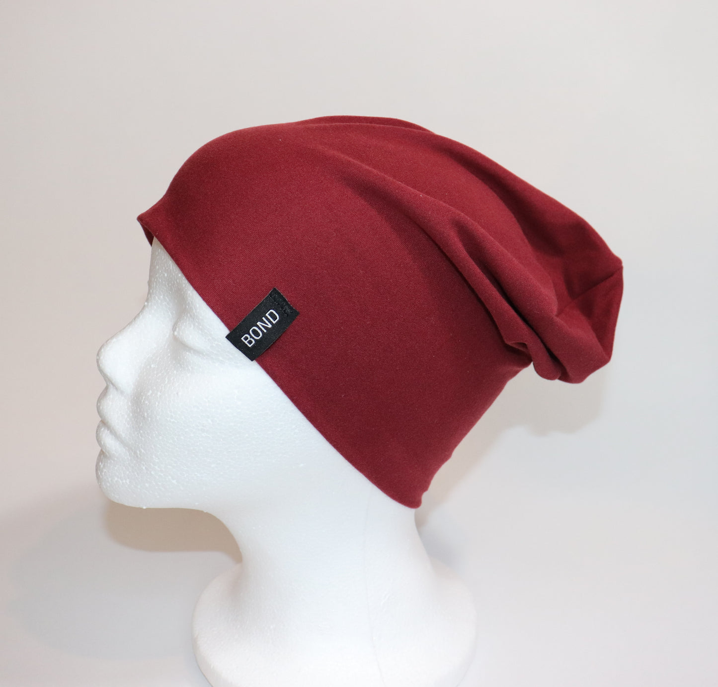 Burgundy Beanie - Bamboo Jersey