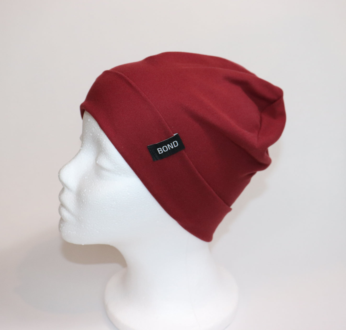 Burgundy Beanie - Bamboo Jersey