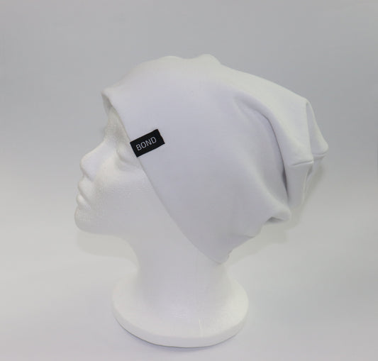 White Beanie - Bamboo Fleece